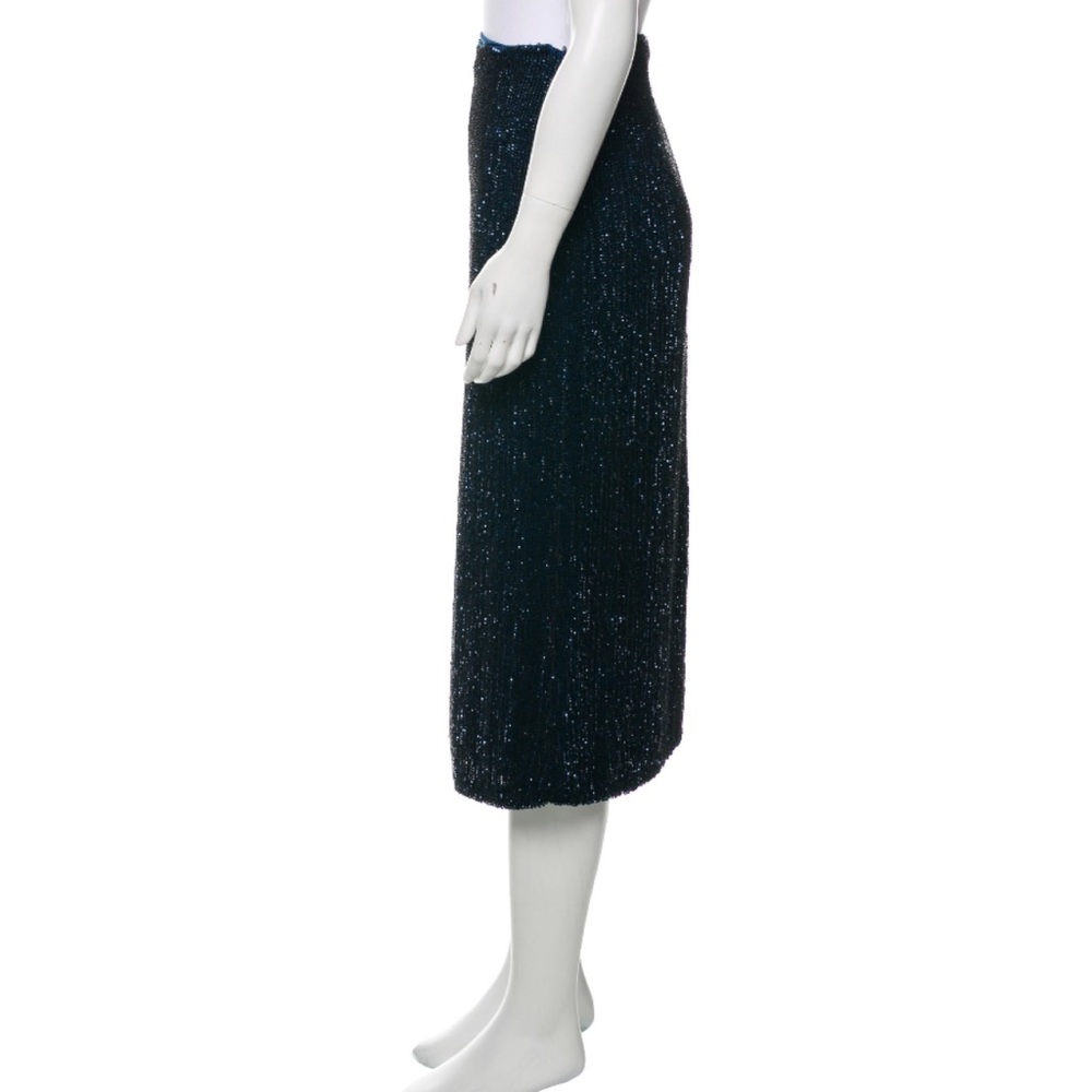 NWT Retrofete Veronica Navy Sequin Skirt M - Picture 6 of 7
